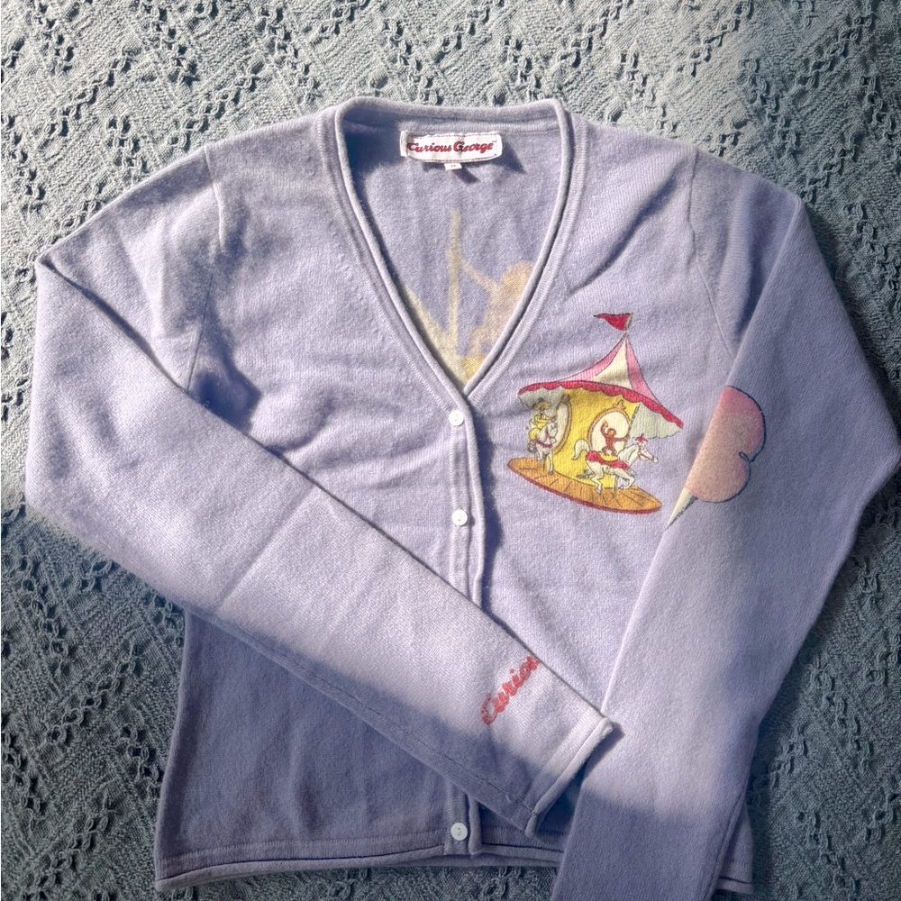 NWOT Curious George special edition cashmere sweater cardigan